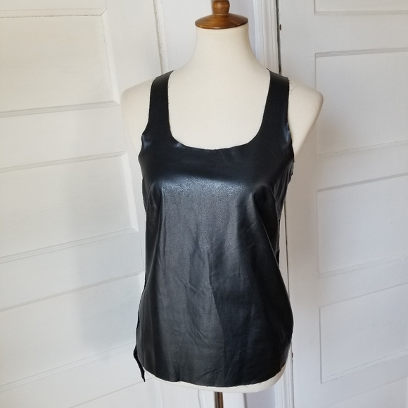 Bebe Genuine Leather and Mesh Racerback Top, Size S - Picture 11 of 14